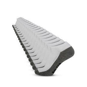 18 Pack Men's Low Cut Socks Synthetic S9 White size: 13-15 New NWB